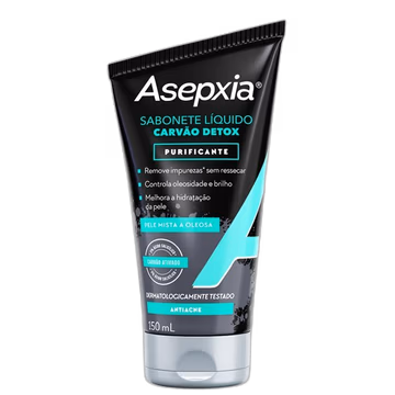 Sabonete Líquido Asepxia Carvão Detox Purificante 150ml