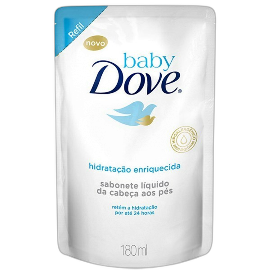 SAB LIQ DOVE BABY 180ML REFIL HIDRATANTE