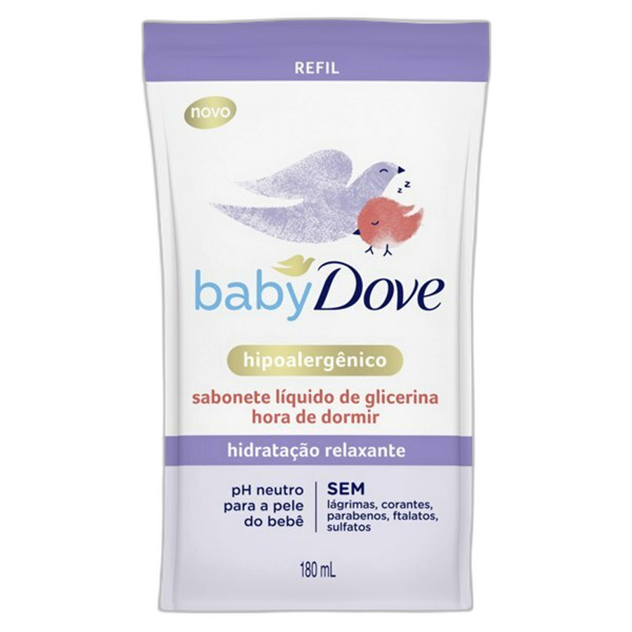 Sabonete Liquido de Glicerina Baby Dove Hora de Dormir Refil 180ml