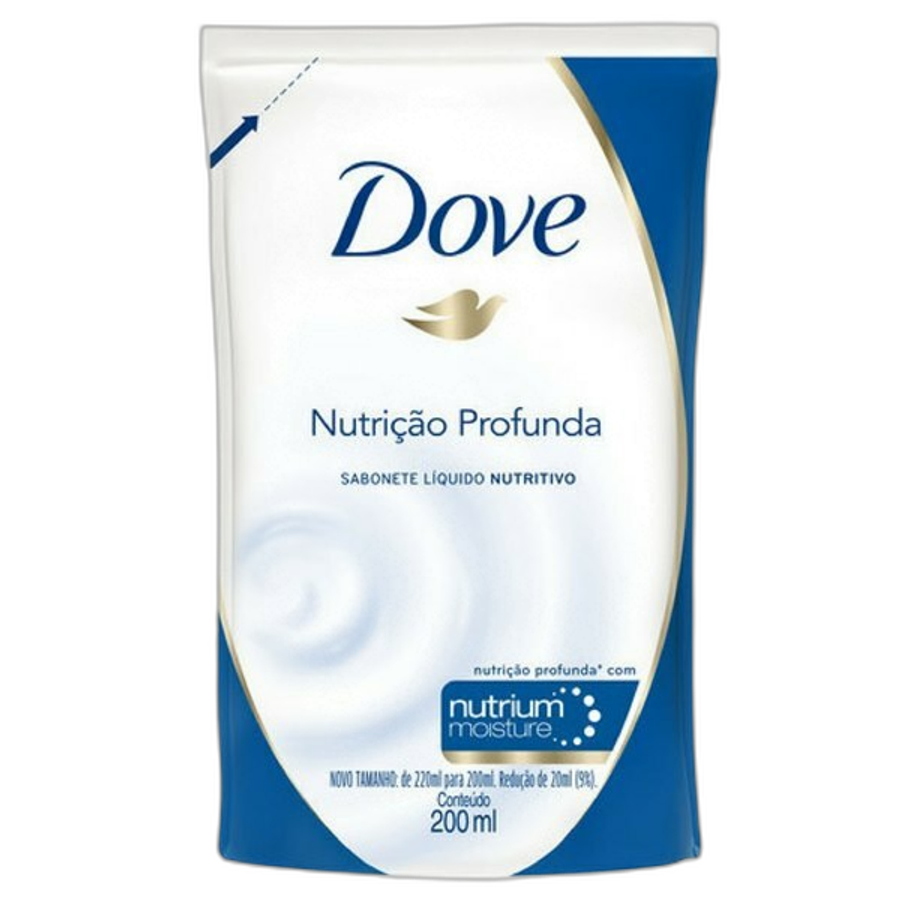 SAB DOVE LIQ REFIL 200ML NUTRIÇÃO PROFUNDA