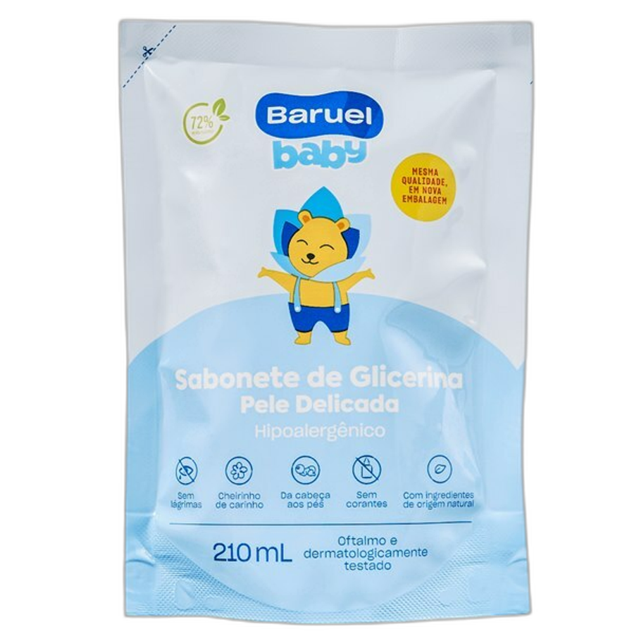 SAB BARUEL BABY 210ML LIQ PELE DELICADA REFIL