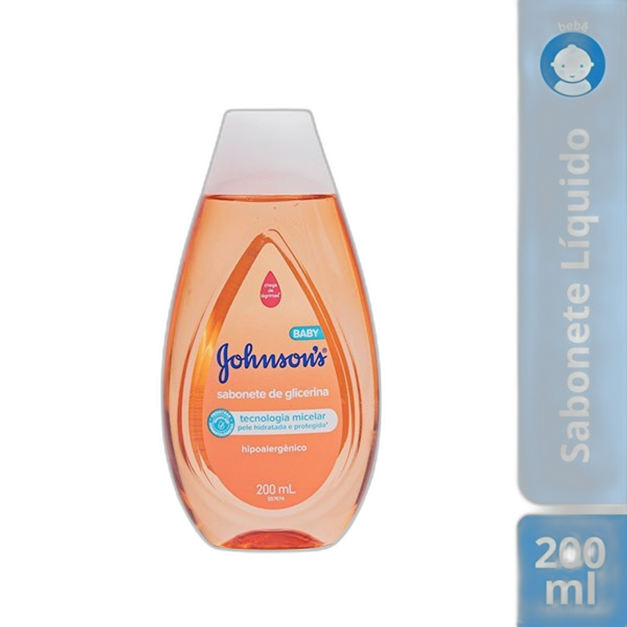 Sabonete Líquido de Glicerina Johnson's Baby da Cabeça Aos Pés 200ml