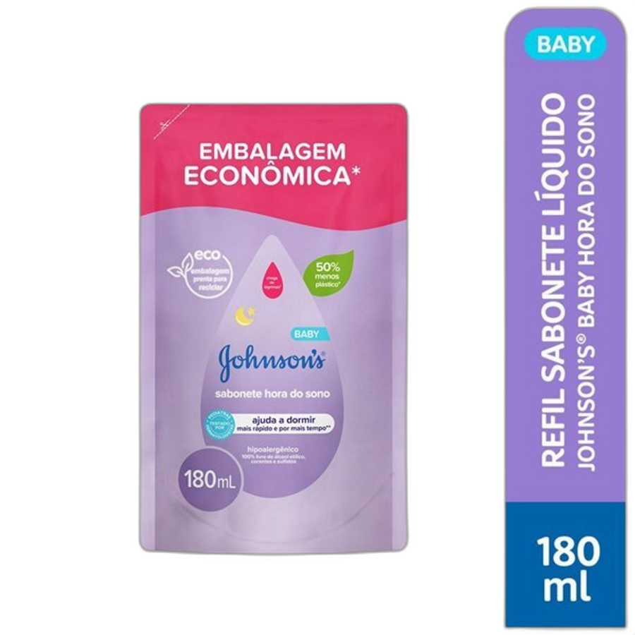 Sabonete Líquido Cabeça Aos Pés Johnsons Baby Hora do Sono Refil 180ml