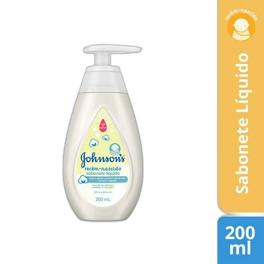 SAB LIQ JOHNSON BABY 200ML RECEM-NASCIDO