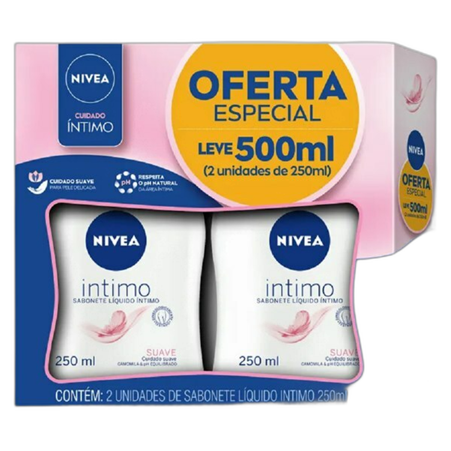 Sabonete Líquido Íntimo Nivea Suave 2 Unidades de 250ml Cada
