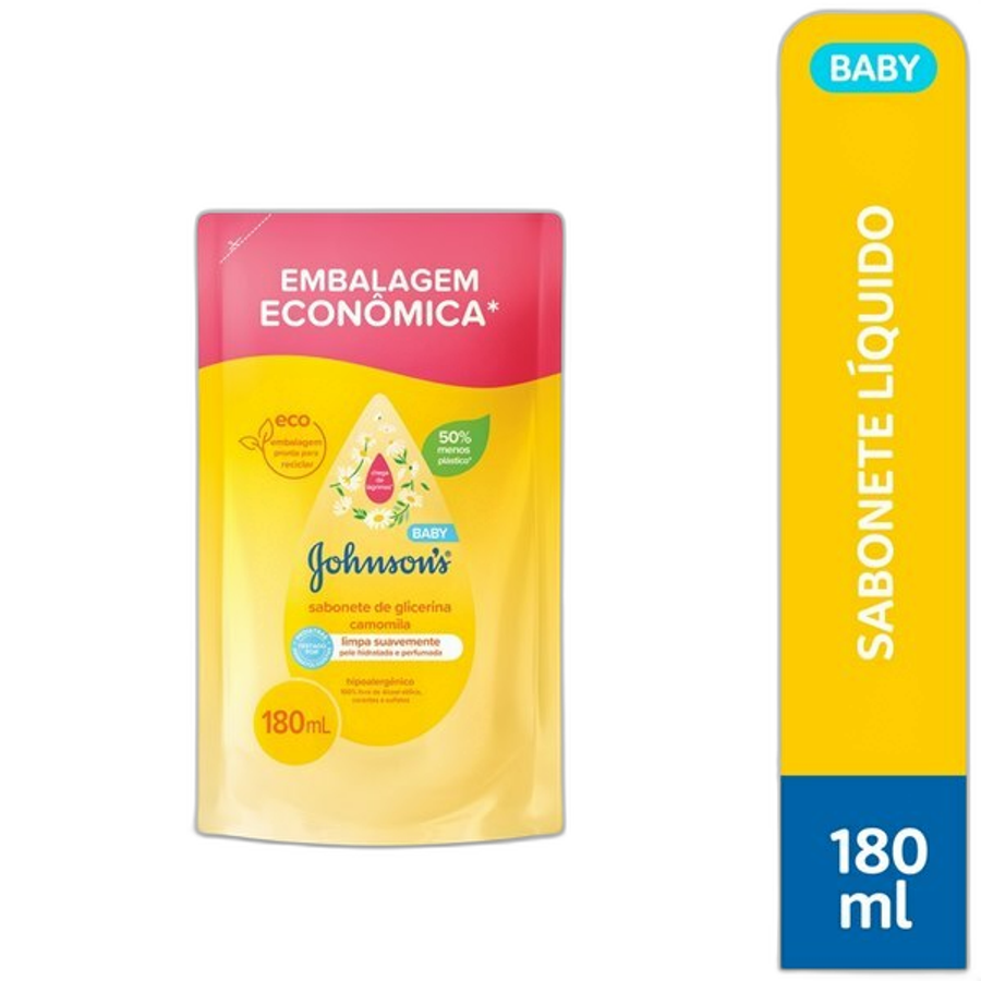 Sabonete Líquido Glicerina Johnson’s Baby Camomila 180ml Refil