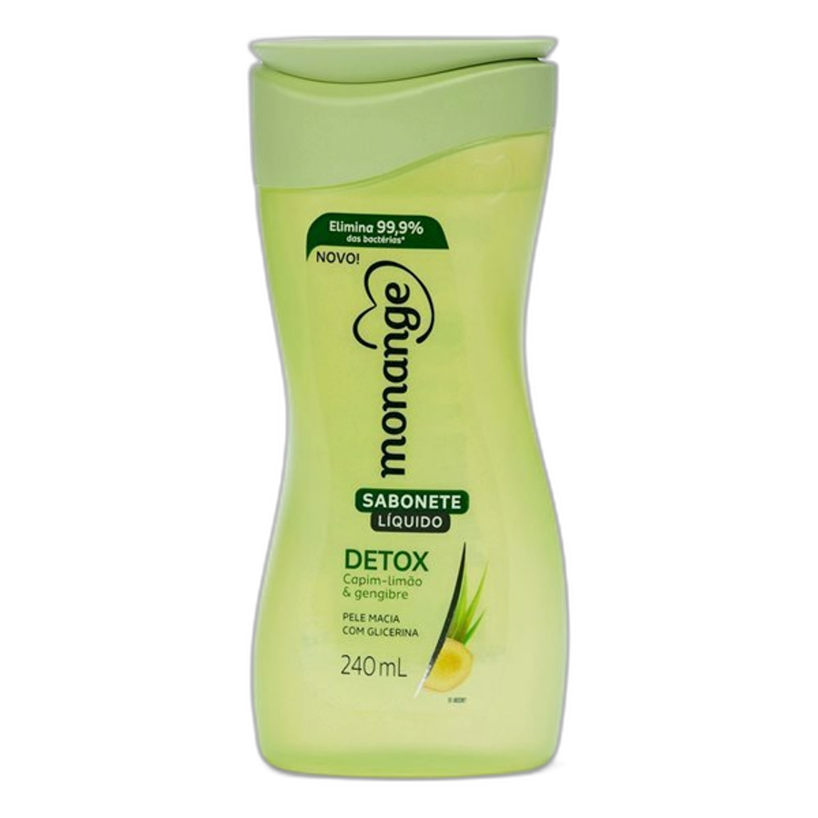 Sabonete Líquido Monange Detox com Limão e Gengibre 240ml