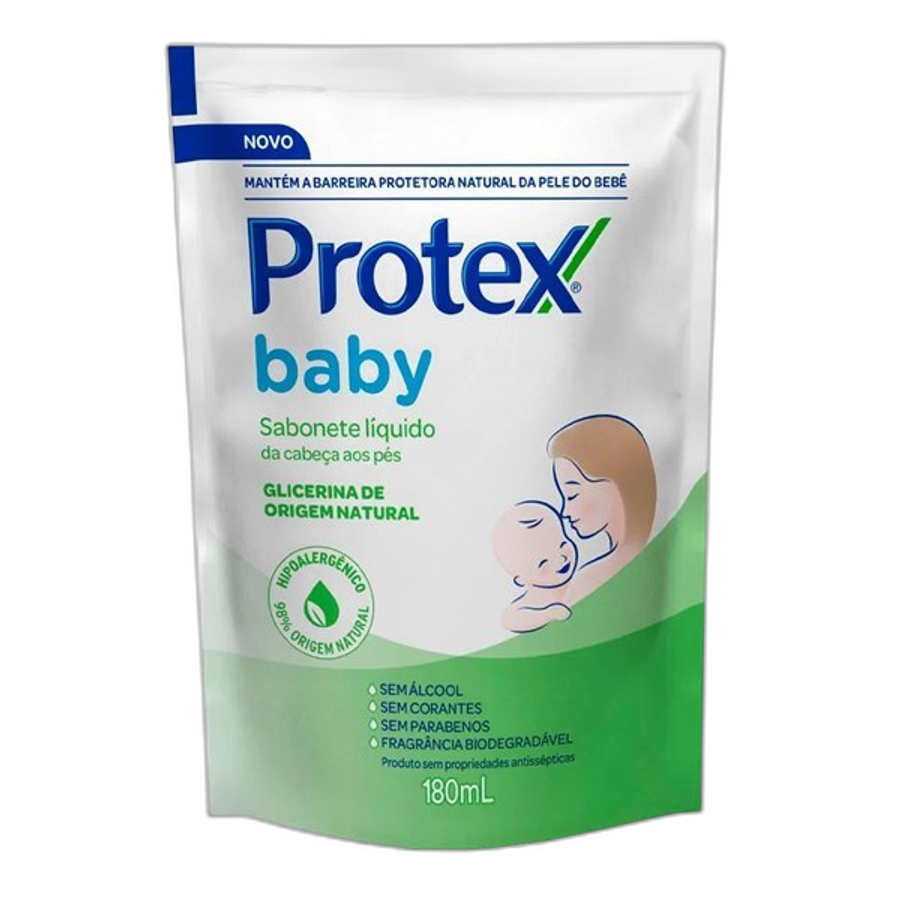 Sabonete Líquido para Bebê Protex Baby Glicerina Natural 180ml Refil