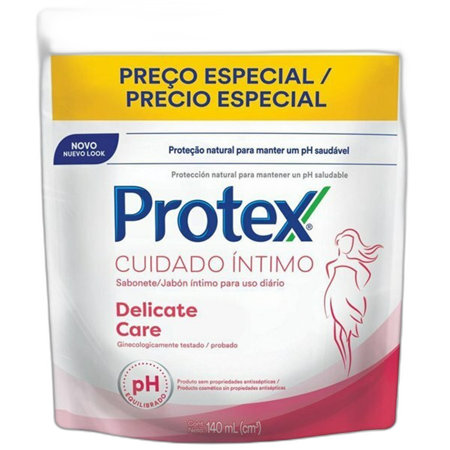 Sabonete Íntimo Líquido Protex Delicate Care 140ml Refil
