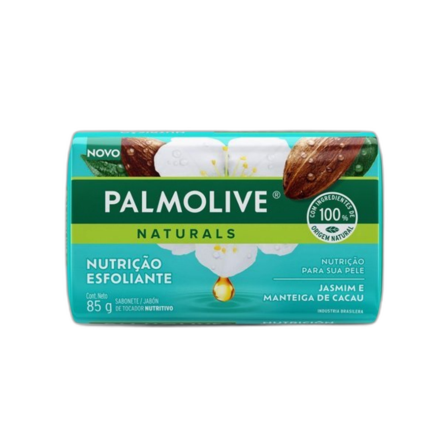Sabonete em Barra Palmolive Naturals Nutrição Esfoliante Jasmim e Manteiga de Cacau 85g
