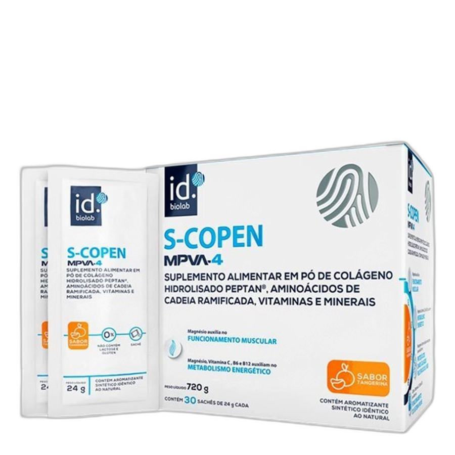 Suplemento Alimentar S-Copen Biolab Sabor Tangerina 24g 30 Sachês