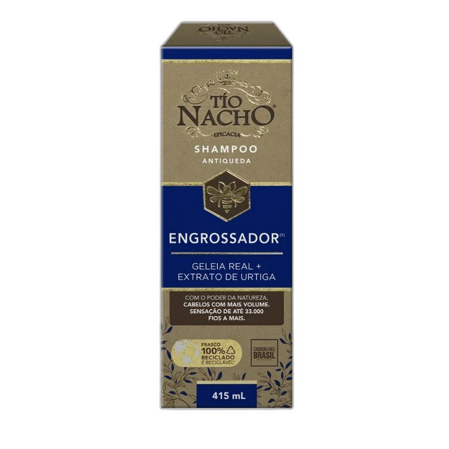 Shampoo Antiquedatio Nacho Engrossador Volume Capilar 415ml