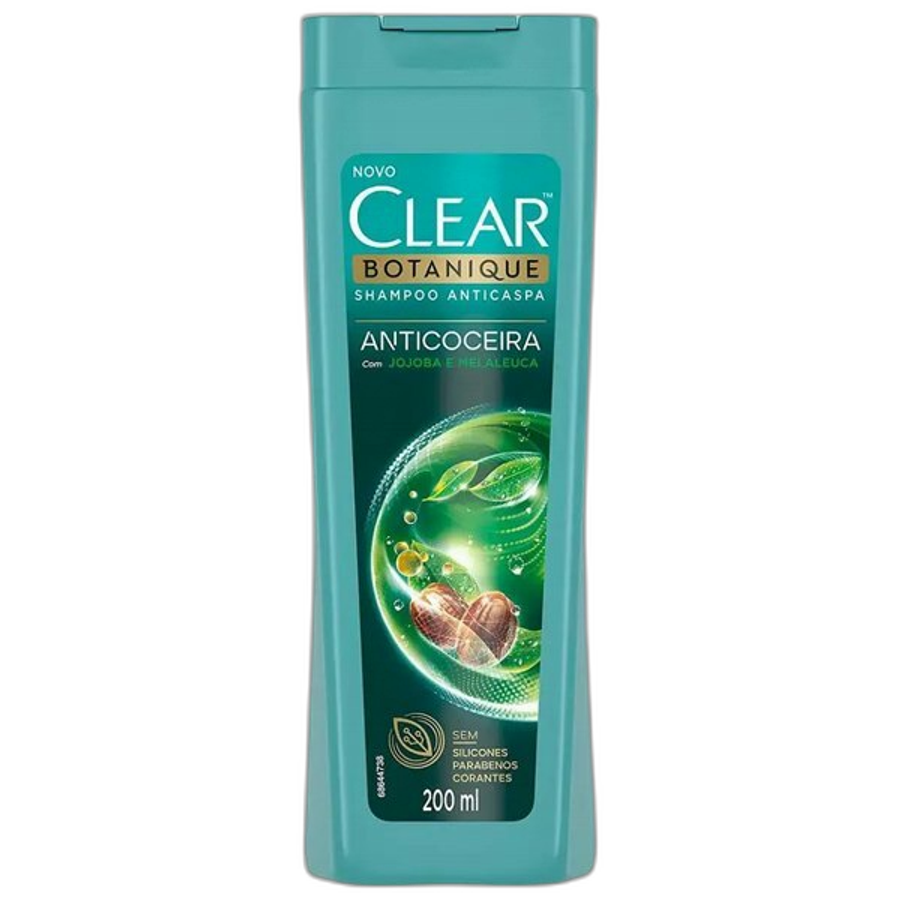 Shampoo Clear Botanique Anticoceira e Anticaspa com Jojoba e Melaleuca 200ml