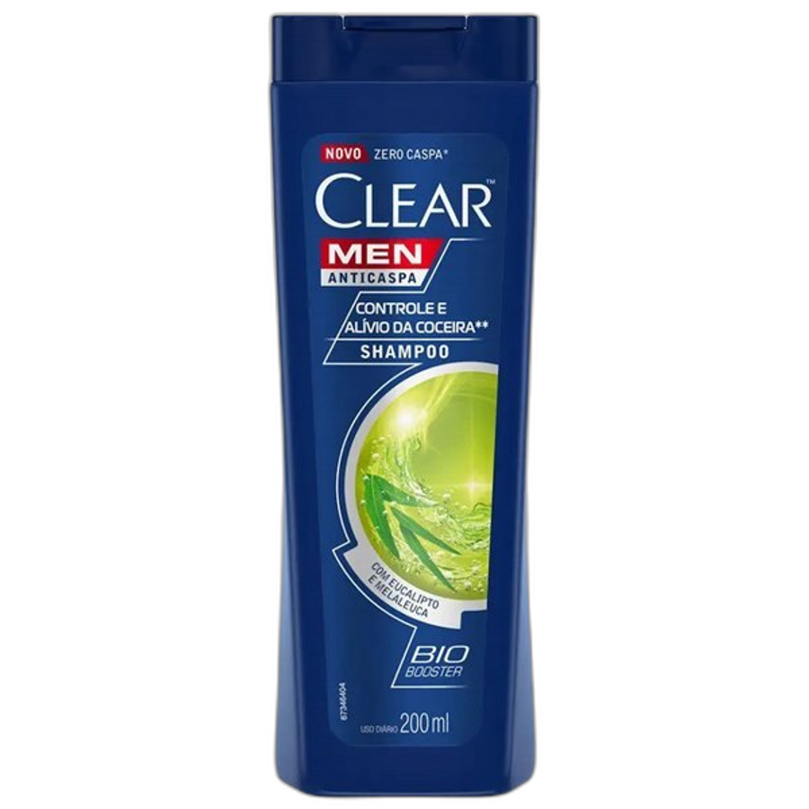 Shampoo Anticaspa Clear Men Controle e Alívio da Coceira 200ml