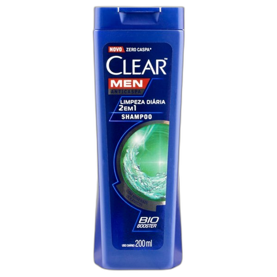 Shampoo Anticaspa Clear Men Limpeza Diária 2 em 1 200ml