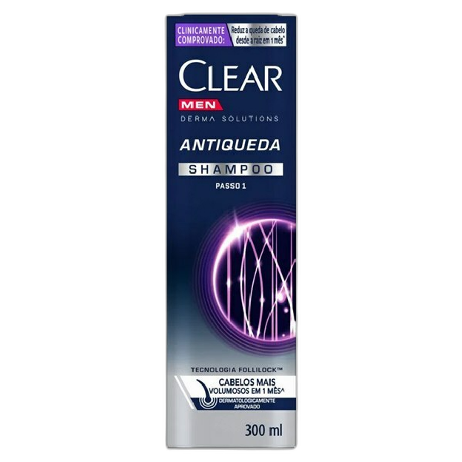 Shampoo Antiqueda Clear Men Derma Solutions 300ml