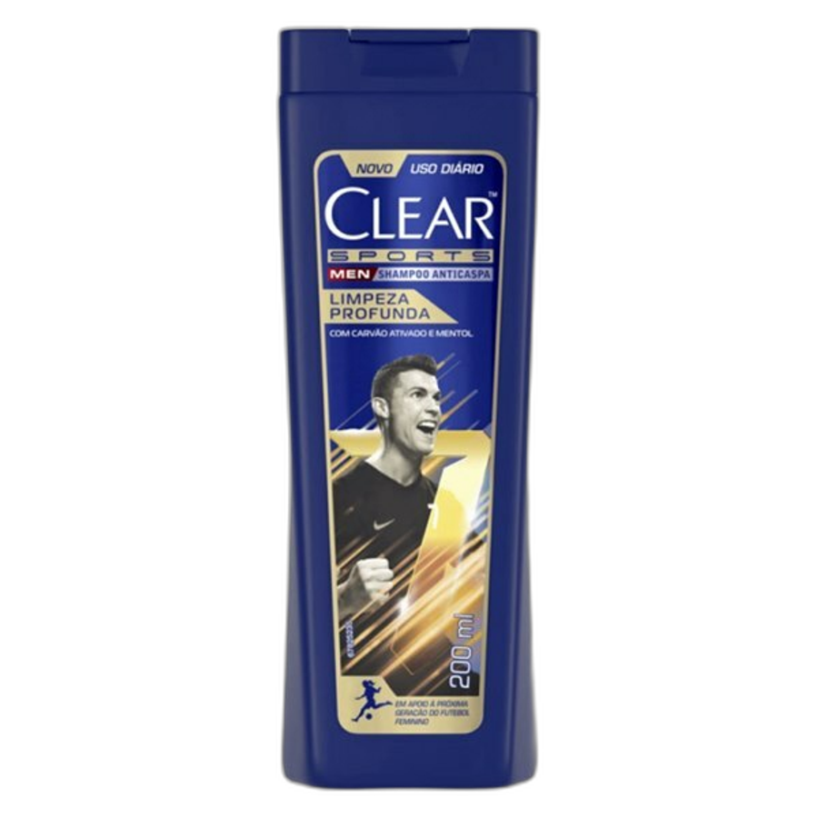 Shampoo Anticaspa Clear Men Sports Limpeza Profunda 200ml