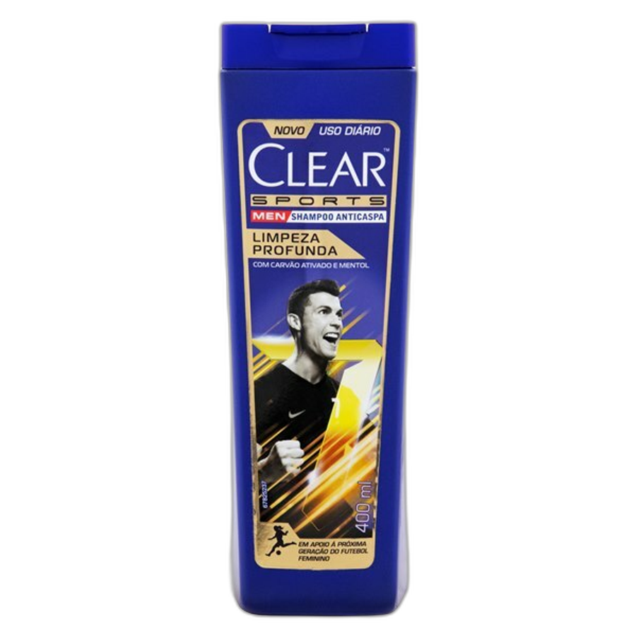 Shampoo Anticaspa Clear Men Sports Limpeza Profunda 400ml