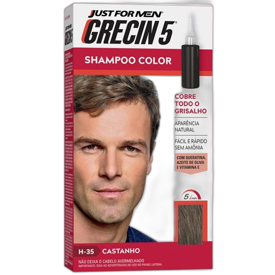 Shampoo Color Grecin 5 Castanho 60ml