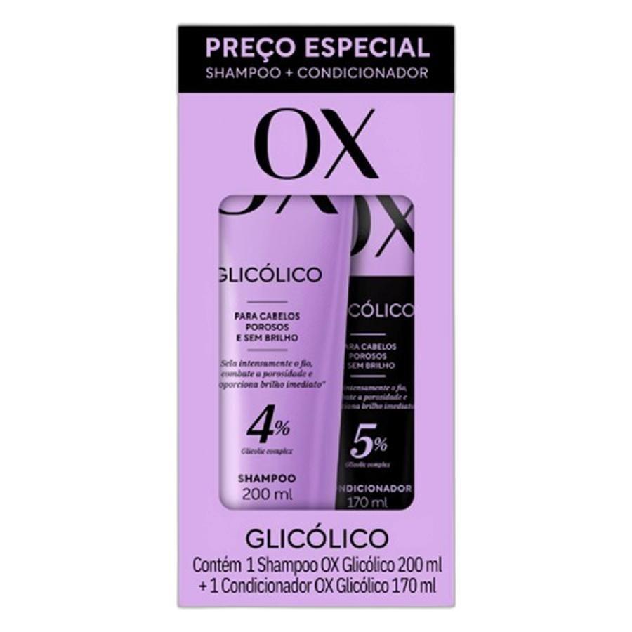 KIT SHAMPOO+CONDICIONADOR OX GLICOLICO 200ML