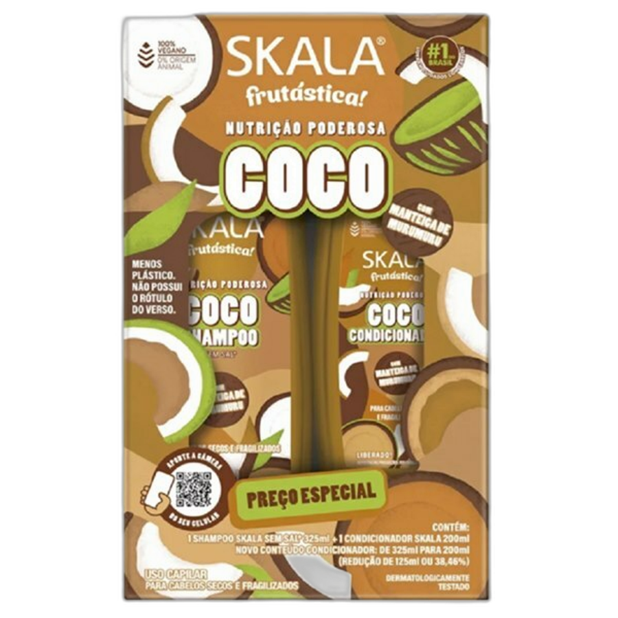 Kit Skala Shampoo+condicionador Oleo de Coco 325ml