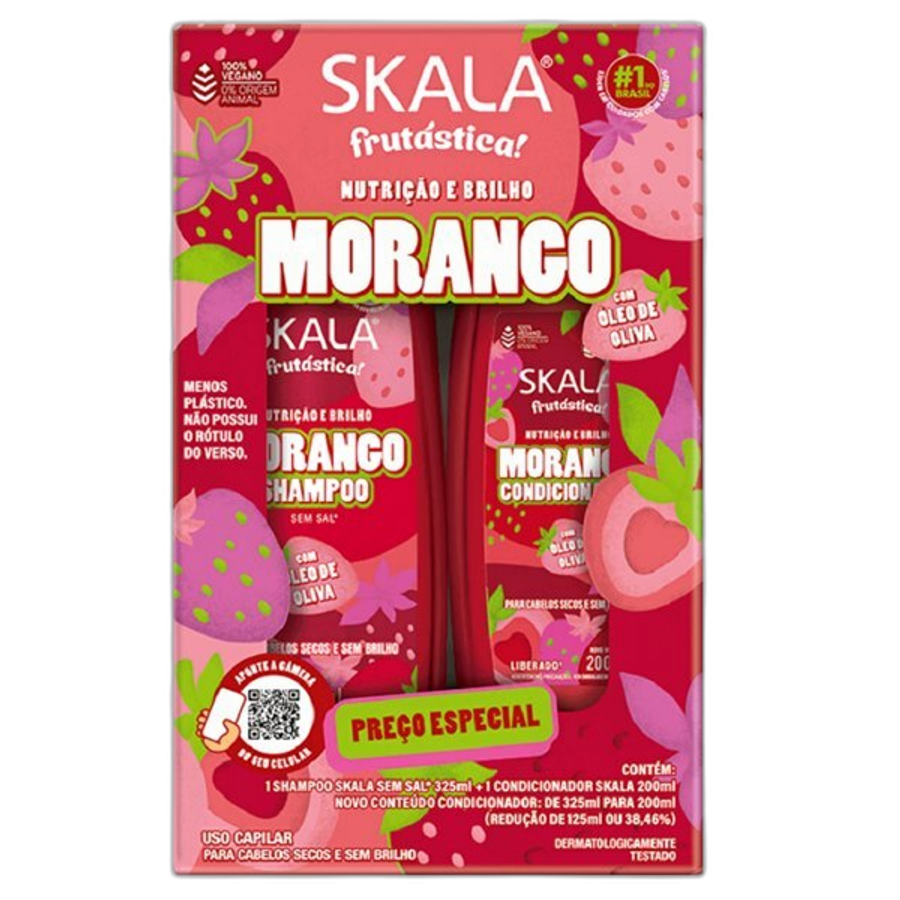 Kit Skala Morango Frutática Shampoo 325ml e Condicionador 200ml