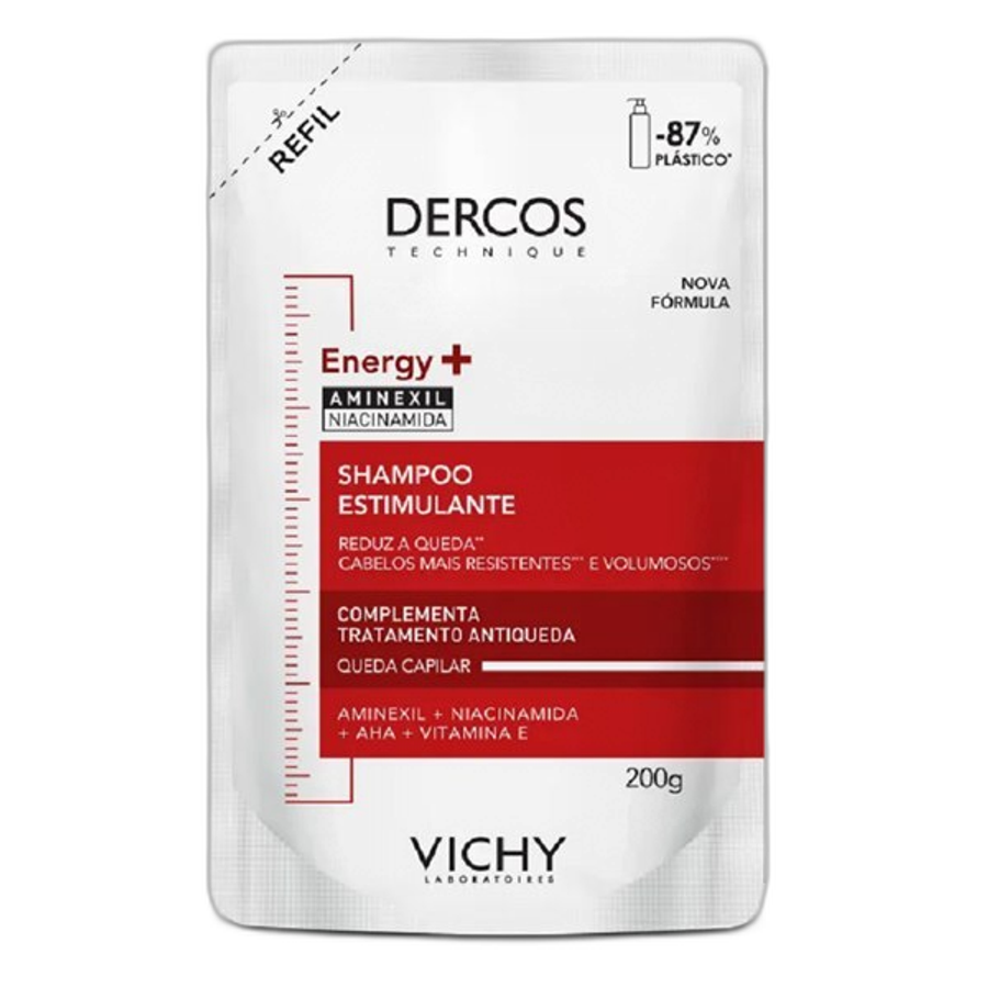 Shampoo Estimulante Vichy Dercos Energy+ Antiqueda 200ml Refil