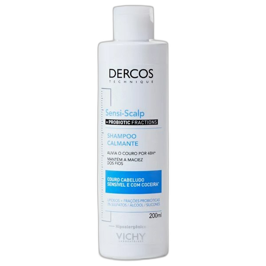 Shampoo Calmante Vichy Dercos Sensiscalp Probiotic Sensível 200ml