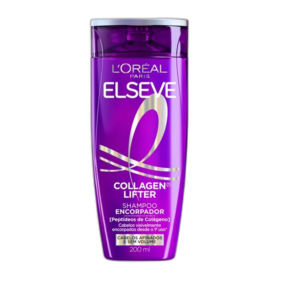 Shampoo Encorpador para Volume L'oréal Paris Elseve Collagen Lifter 200ml