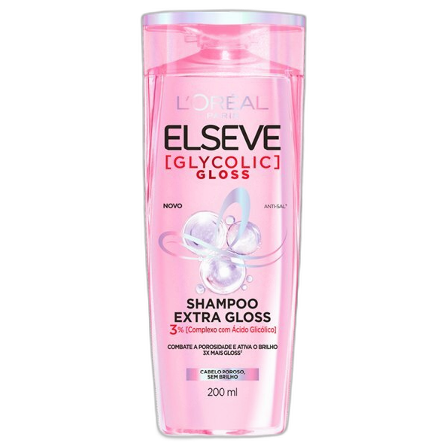 Shampoo Extra Gloss L'oréal Paris Elseve Glycolic Gloss 200ml