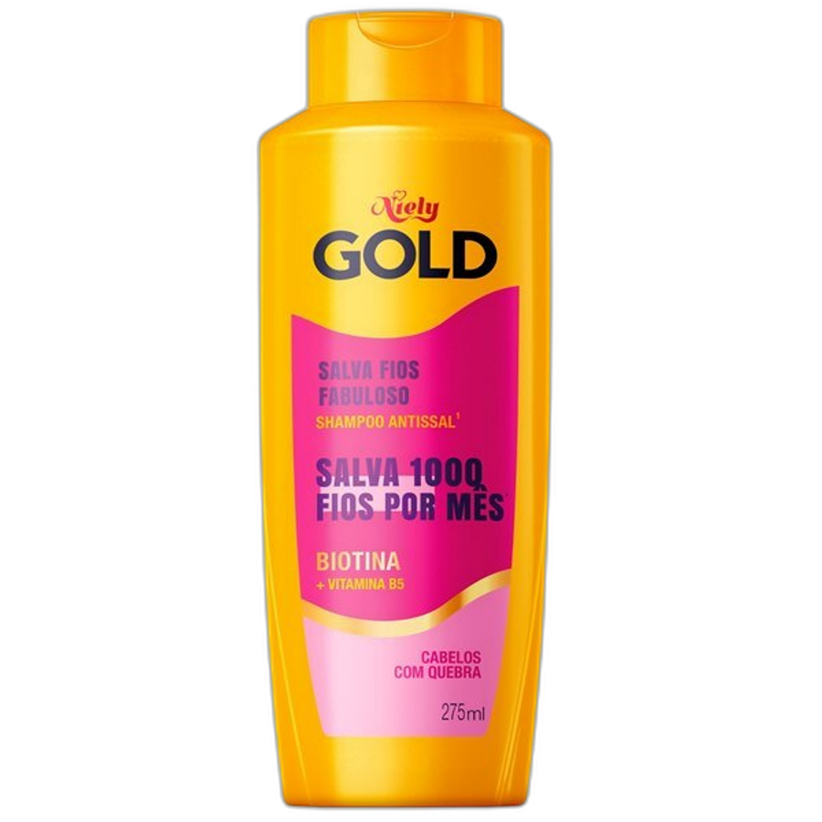 Shampoo Niely Gold 275ml Salvo Fios