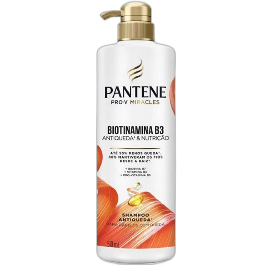 Shampoo Pantene Biotinamina B3 Antiqueda+ & Nutrição 510ml