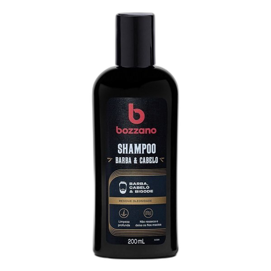 Shampoo para Barba, Cabelo e Bigode Bozzano 200ml