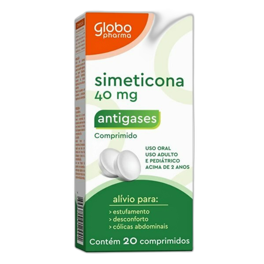 Simeticona 40mg Globo Pharma 20 Comprimidos
