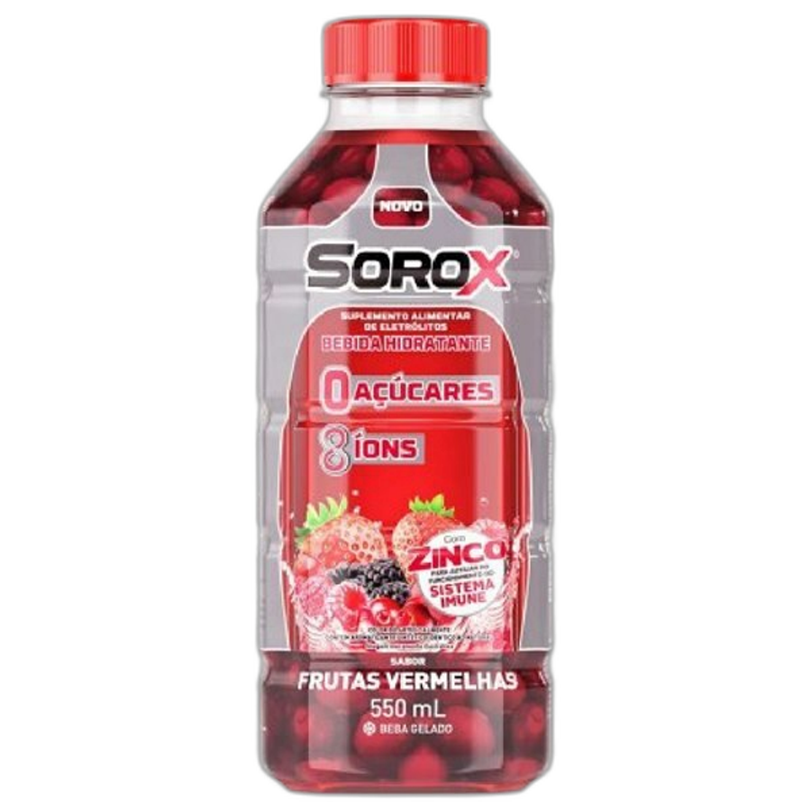Isotônico Sorox Frutas Vermelhas Zero Açúcar 550ml