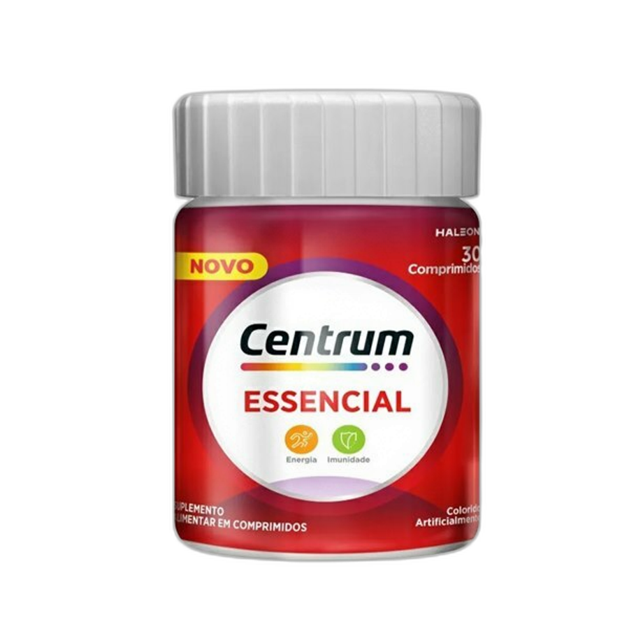 Centrum Essencial Multivitamínico Energia + Imunidade + Nutrição 30 Comprimidos