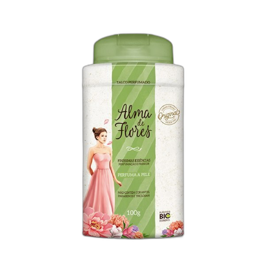 Talco Perfumado Alma de Flores Finíssimas Essência 100g