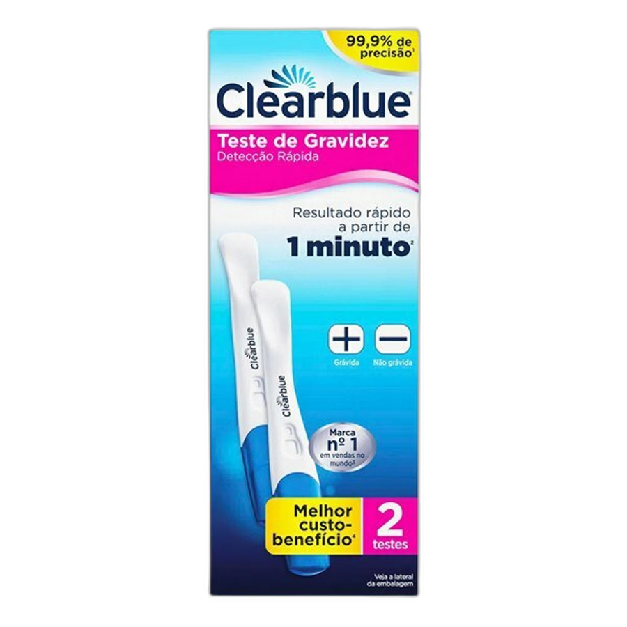 Teste de Gravidez Clearblue Detecção Rápida 2 Unidades