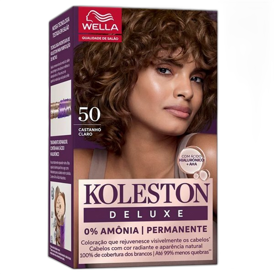 Tinta de Cabelo Wella Koleston Deluxe Creme 50 Castanho Claro