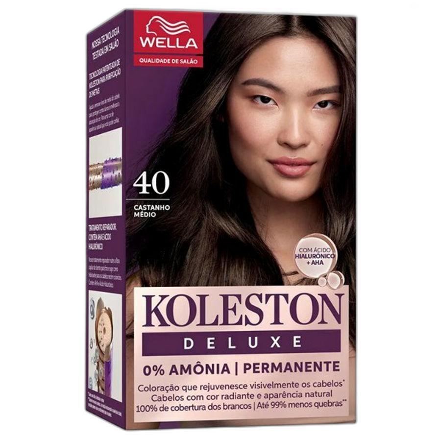 Tinta de Cabelo Koleston Deluxe 4.0 Castanho Medio