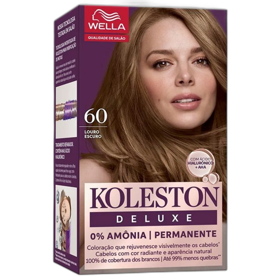 Tinta de Cabelo Wella Koleston Deluxe Creme 60 Louro Escuro