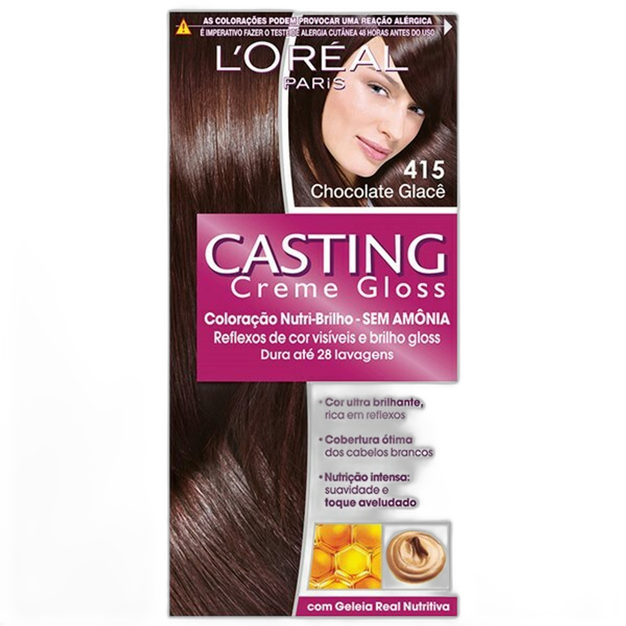 Tinta de Cabelo L’oréal Paris Casting Creme Gloss 415 Chocolate Glacê