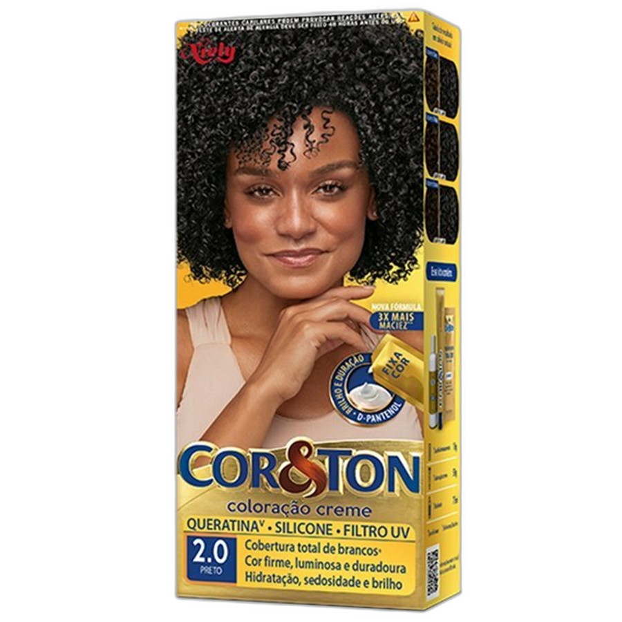 Tinta de Cabelo Niely Cor&ton 2.0 Preto
