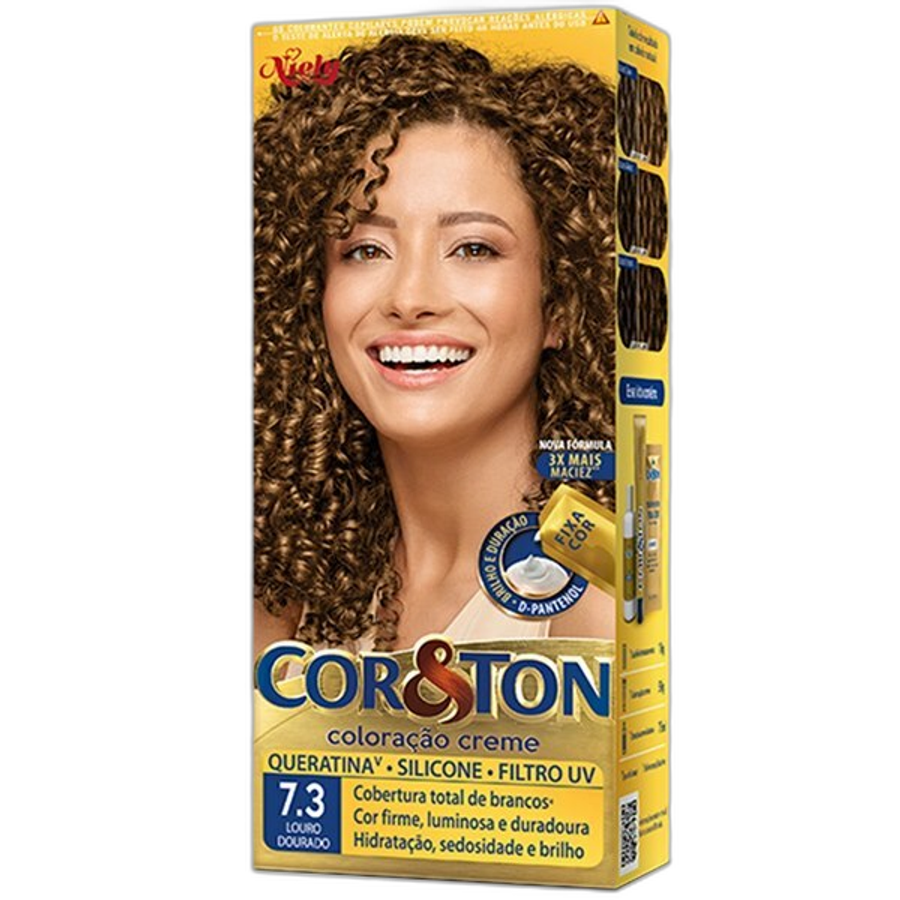 Tintura Niely Cor&ton 7.3 - Louro Dourado