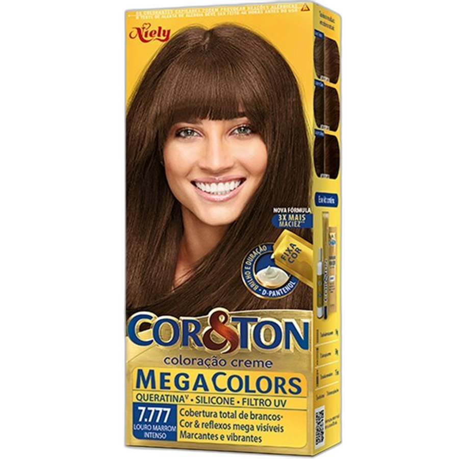 Tintura Niely Cor&ton 7777 - Louro Marrom Intenso