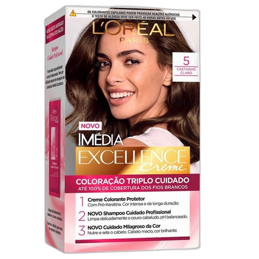 Tinta de Cabelo L’oréal Paris Imédia Excellence 5.0 Castanho Claro