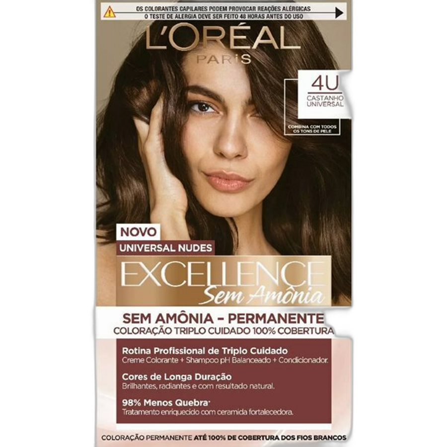 Tintura L'oréal Paris Imédia Universal Nudes Excellence Sem Amônia 4u - Castanho Universal