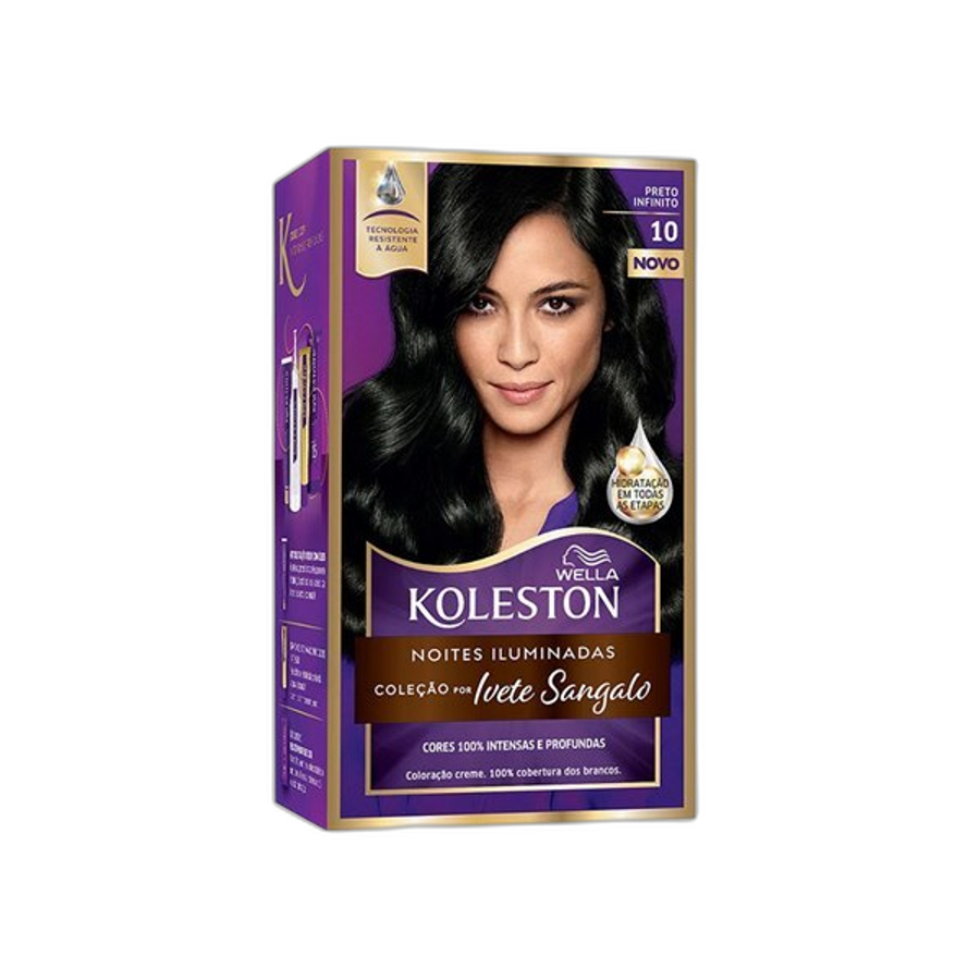 Tinta de Cabelo Wella Koleston 10 Preto Infinito