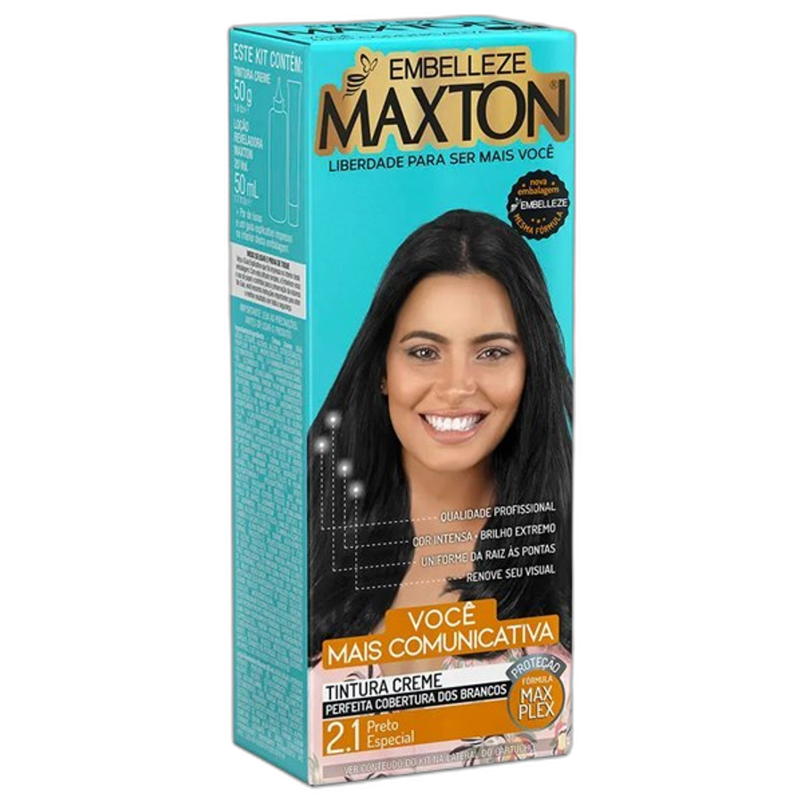 Tintura Creme Maxton 2.1 - Preto Especial