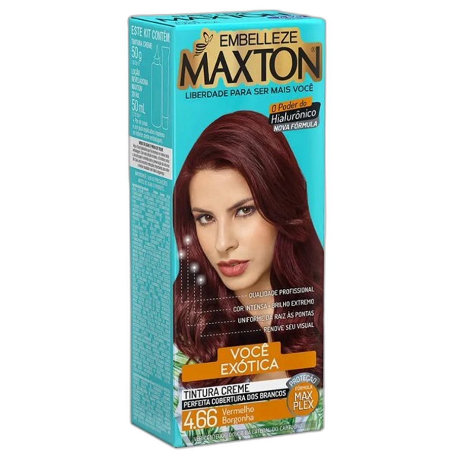 Tintura Maxton Vermelhos 4.66 - Vermelho Borgonha